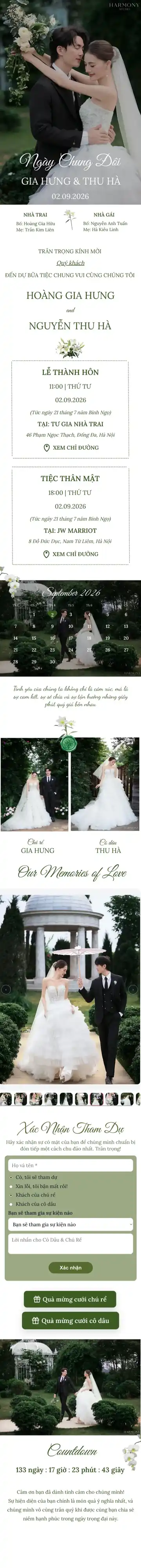 Trang đầu Mẫu thiệp 008